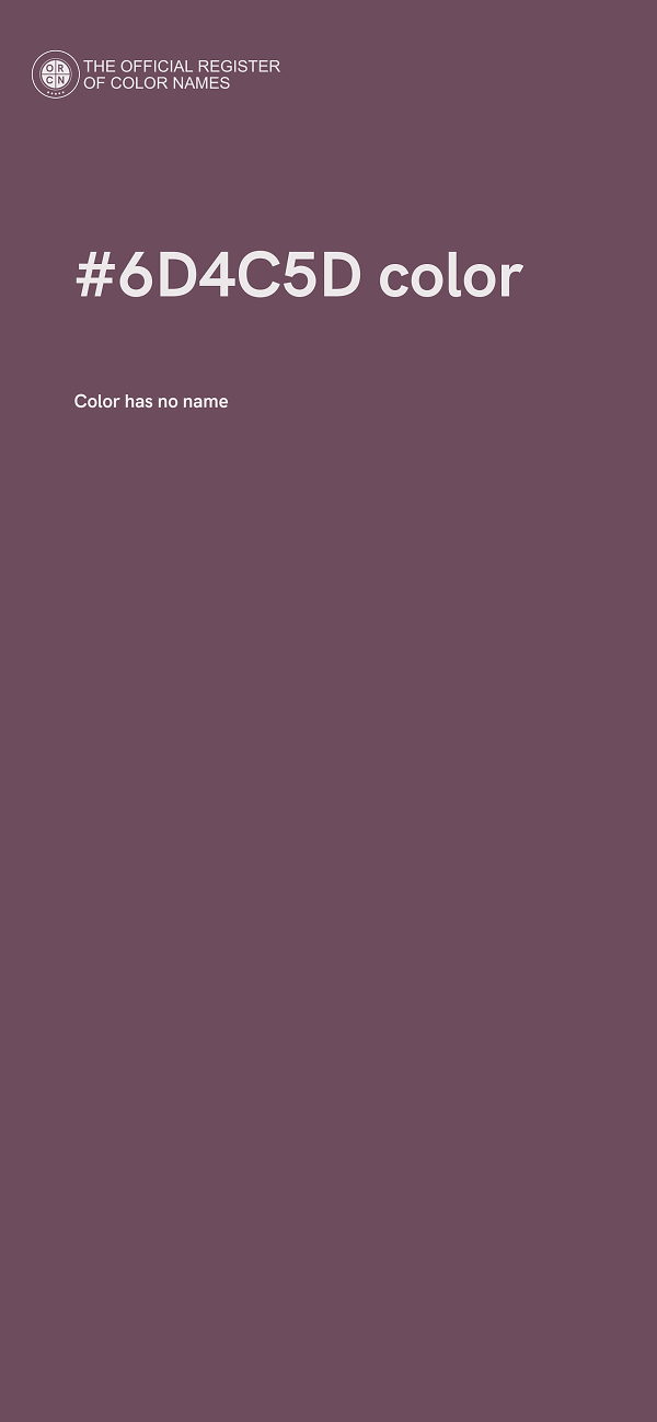#6D4C5D color image
