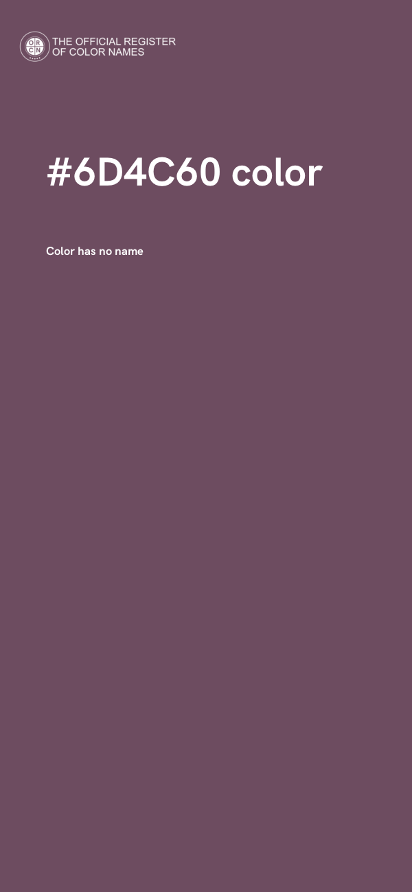 #6D4C60 color image
