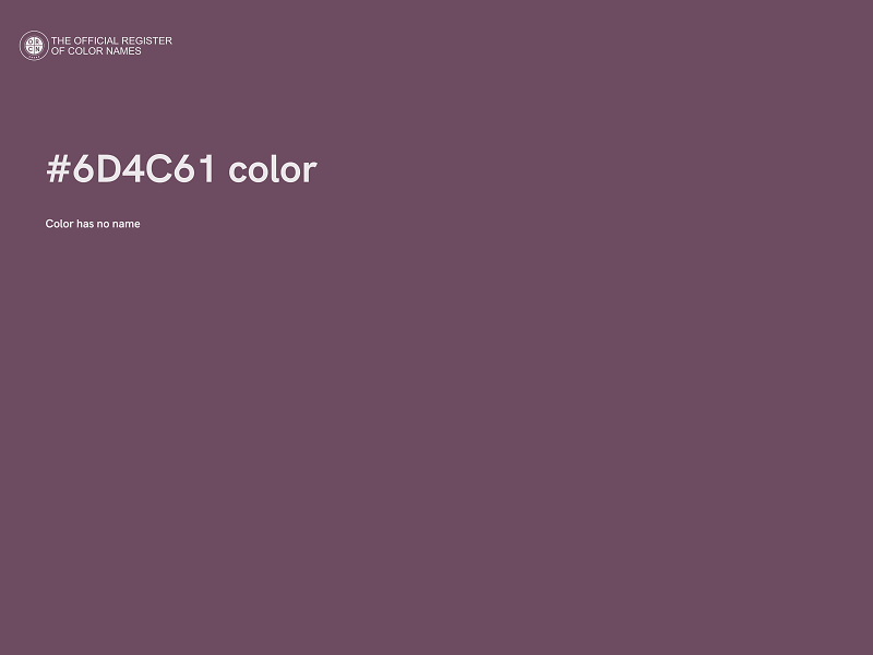 #6D4C61 color image