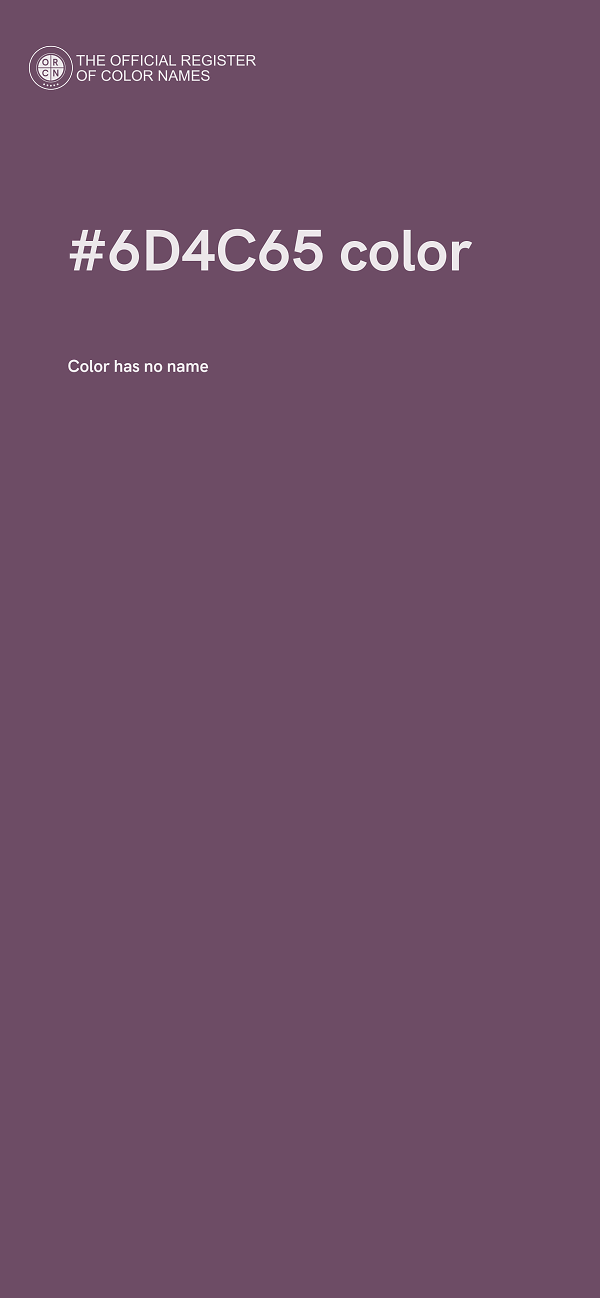 #6D4C65 color image