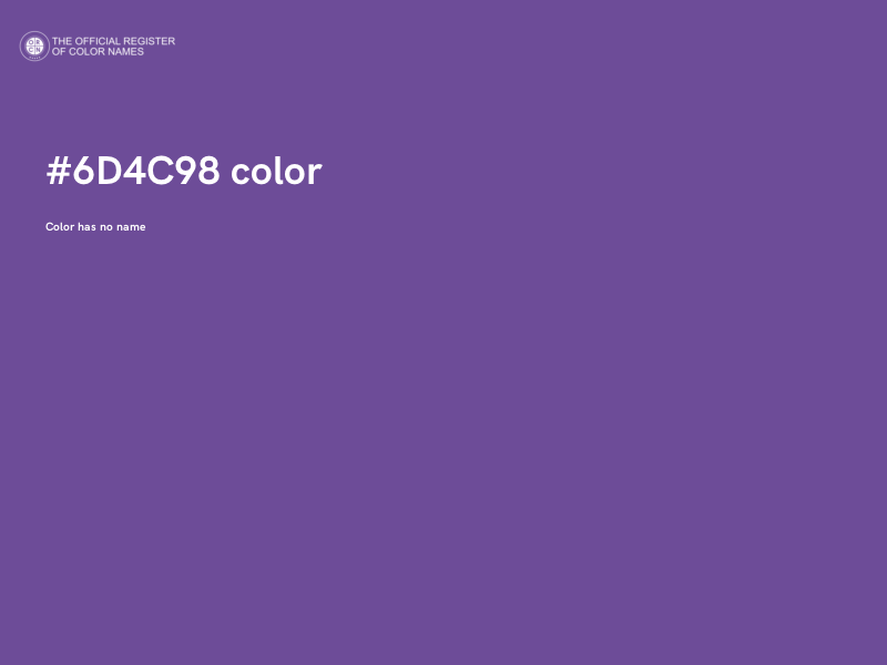#6D4C98 color image