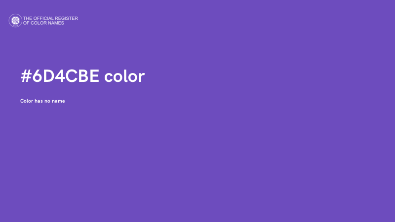 #6D4CBE color image
