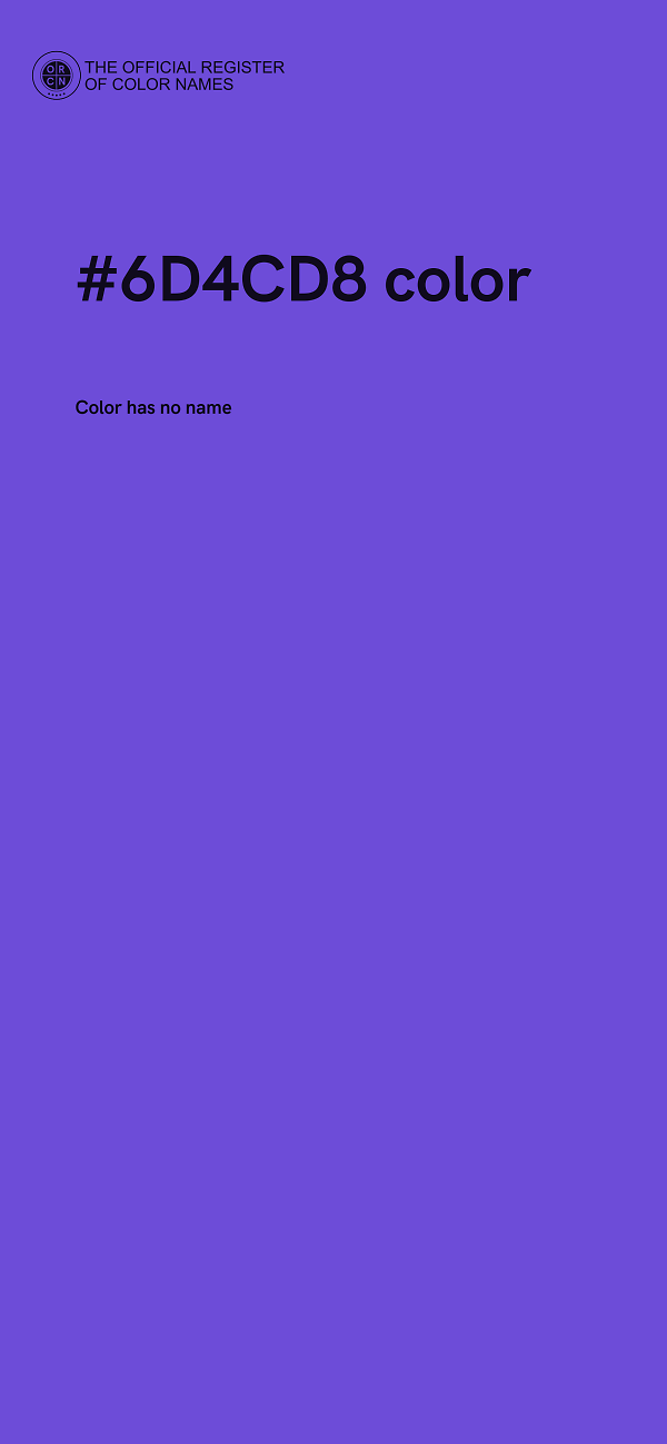 #6D4CD8 color image