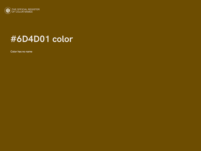 #6D4D01 color image