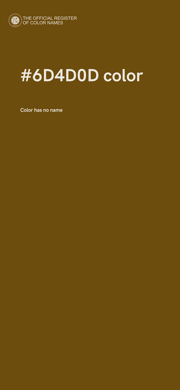 #6D4D0D color image