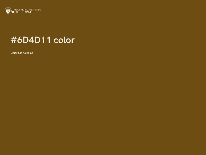 #6D4D11 color image