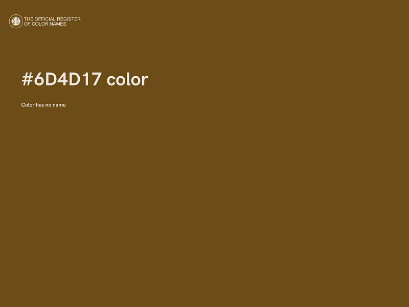 #6D4D17 color image