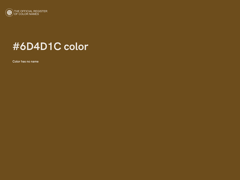 #6D4D1C color image