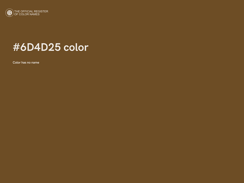 #6D4D25 color image
