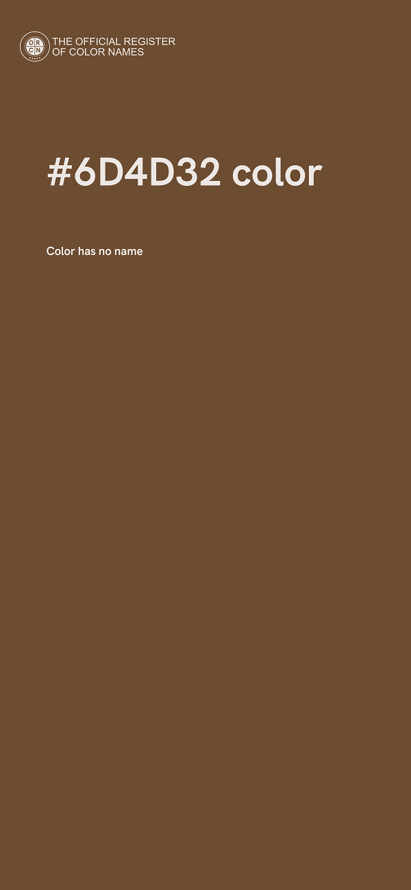 #6D4D32 color image