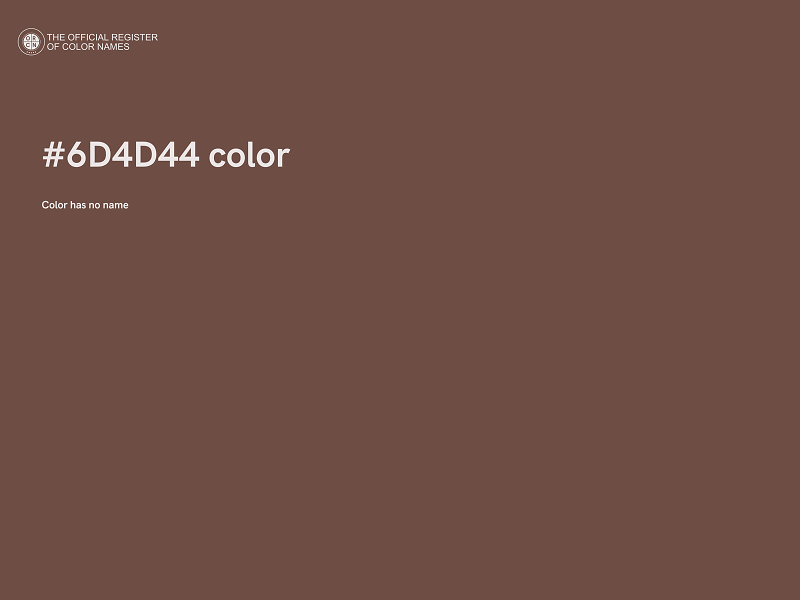 #6D4D44 color image