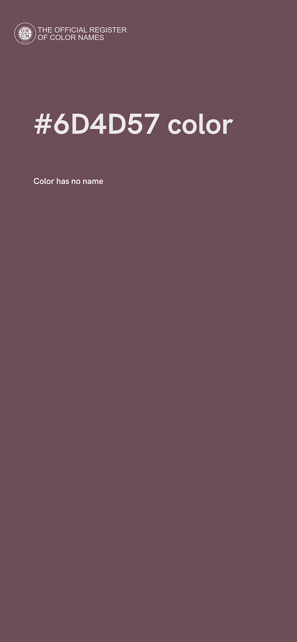 #6D4D57 color image