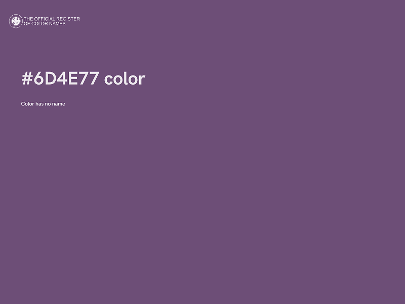 #6D4E77 color image