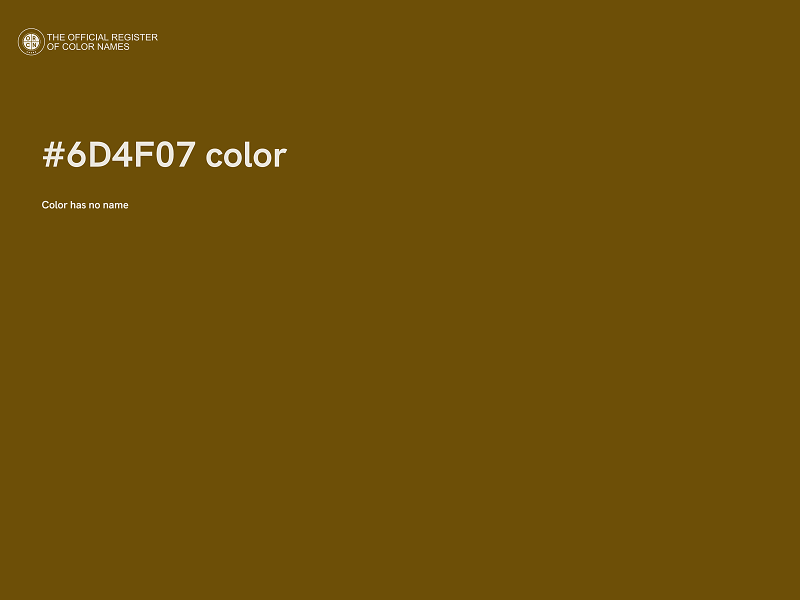 #6D4F07 color image