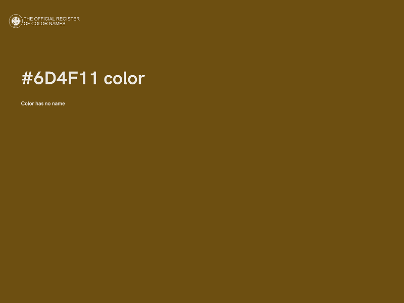 #6D4F11 color image