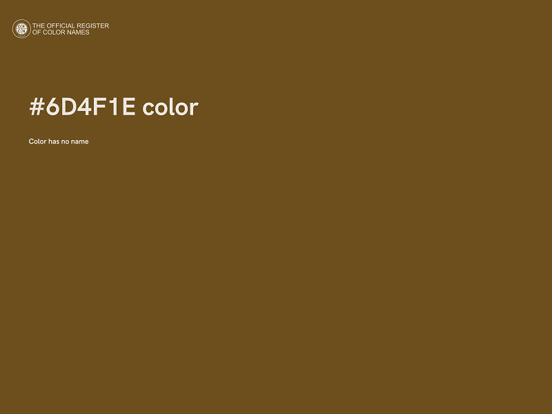 #6D4F1E color image