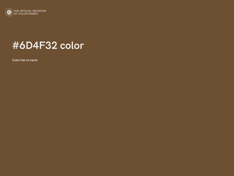 #6D4F32 color image