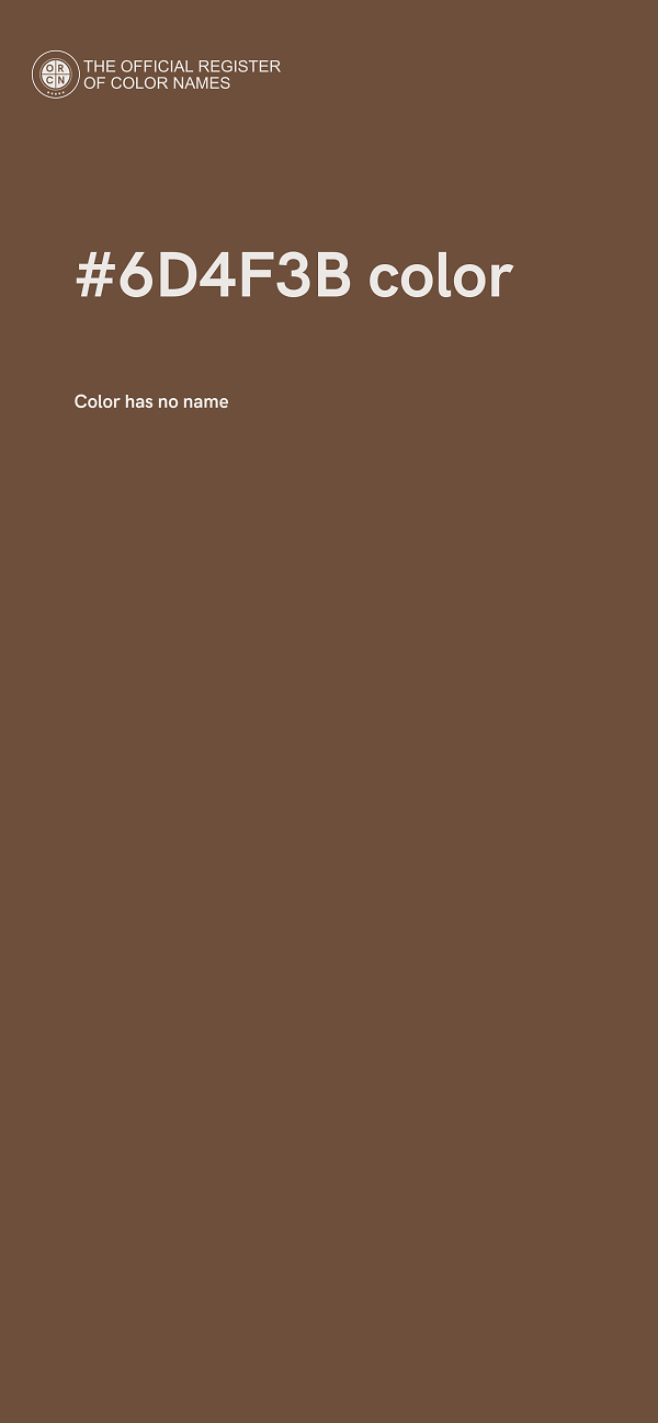 #6D4F3B color image