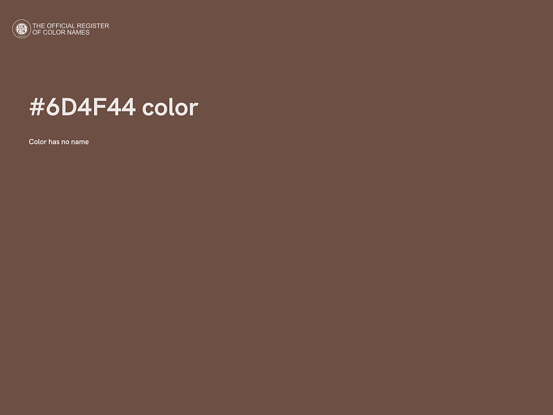 #6D4F44 color image