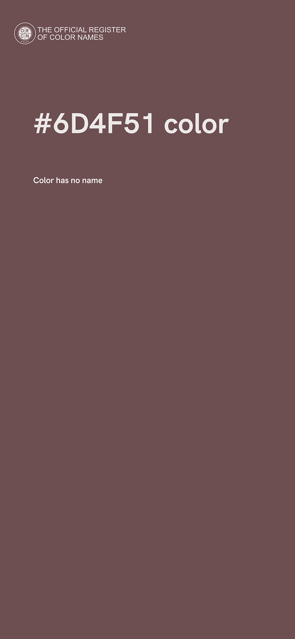 #6D4F51 color image