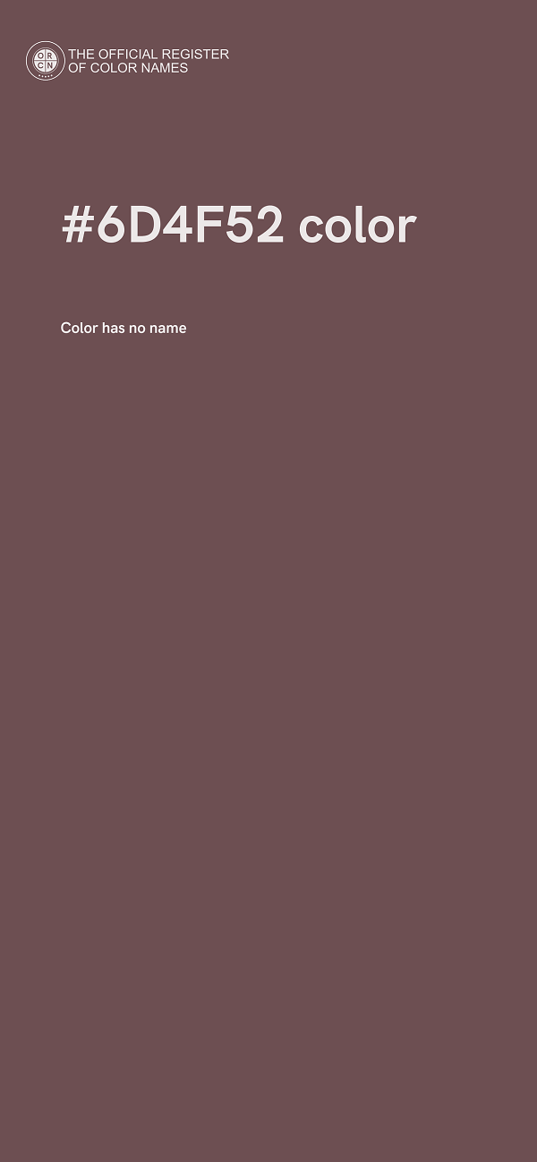 #6D4F52 color image