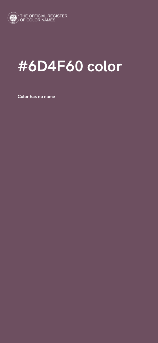 #6D4F60 color image