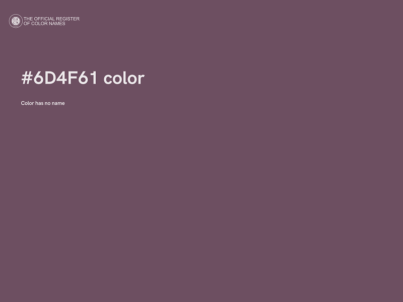 #6D4F61 color image