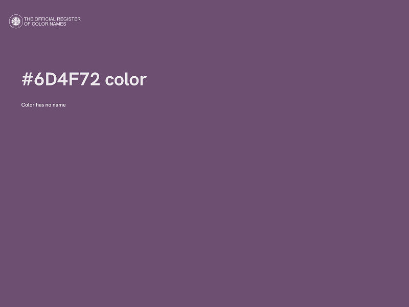 #6D4F72 color image