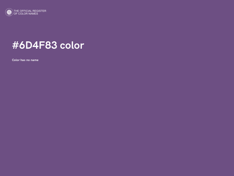 #6D4F83 color image