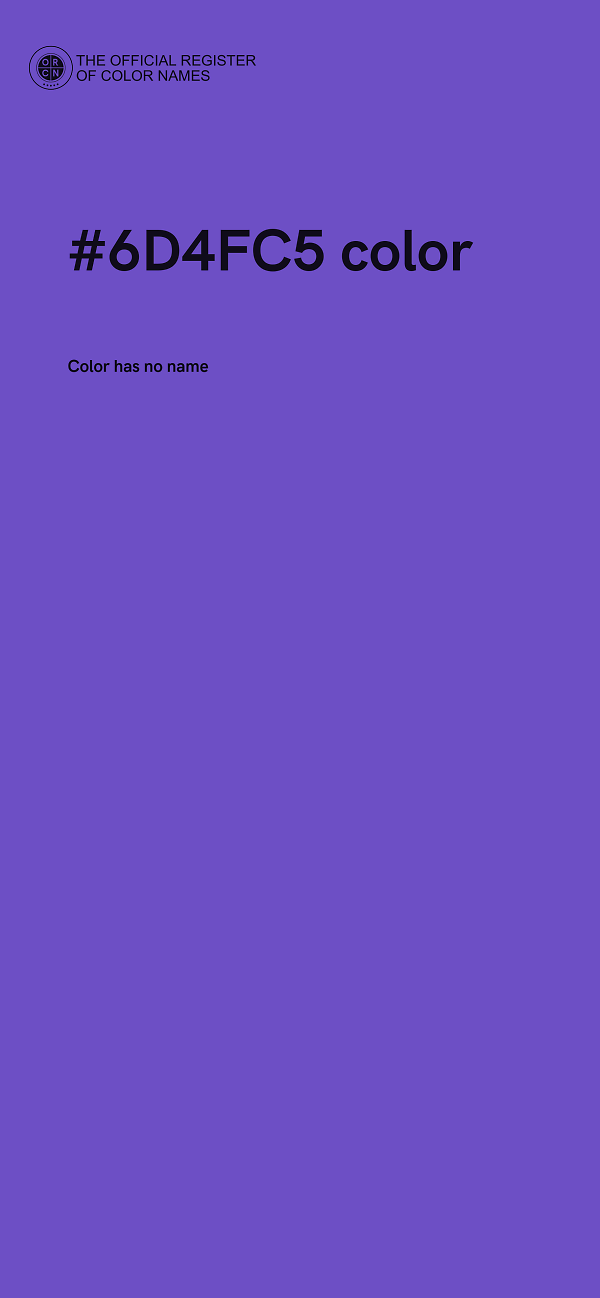 #6D4FC5 color image