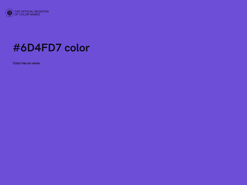 #6D4FD7 color image
