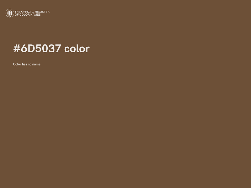 #6D5037 color image