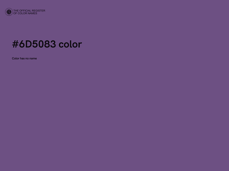 #6D5083 color image