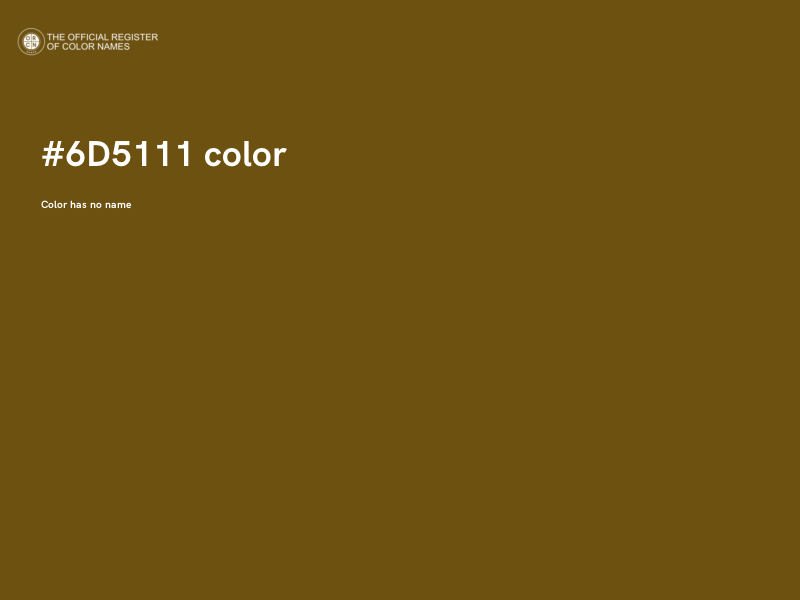 #6D5111 color image