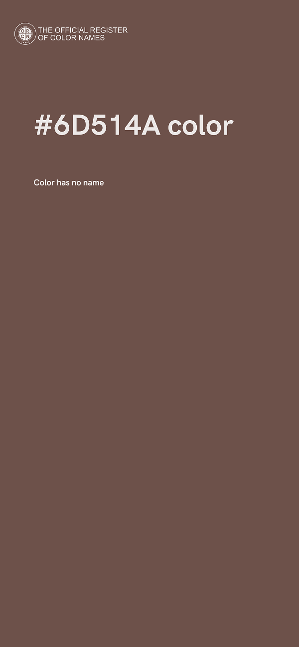 #6D514A color image