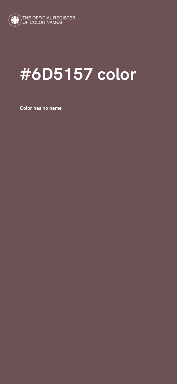 #6D5157 color image
