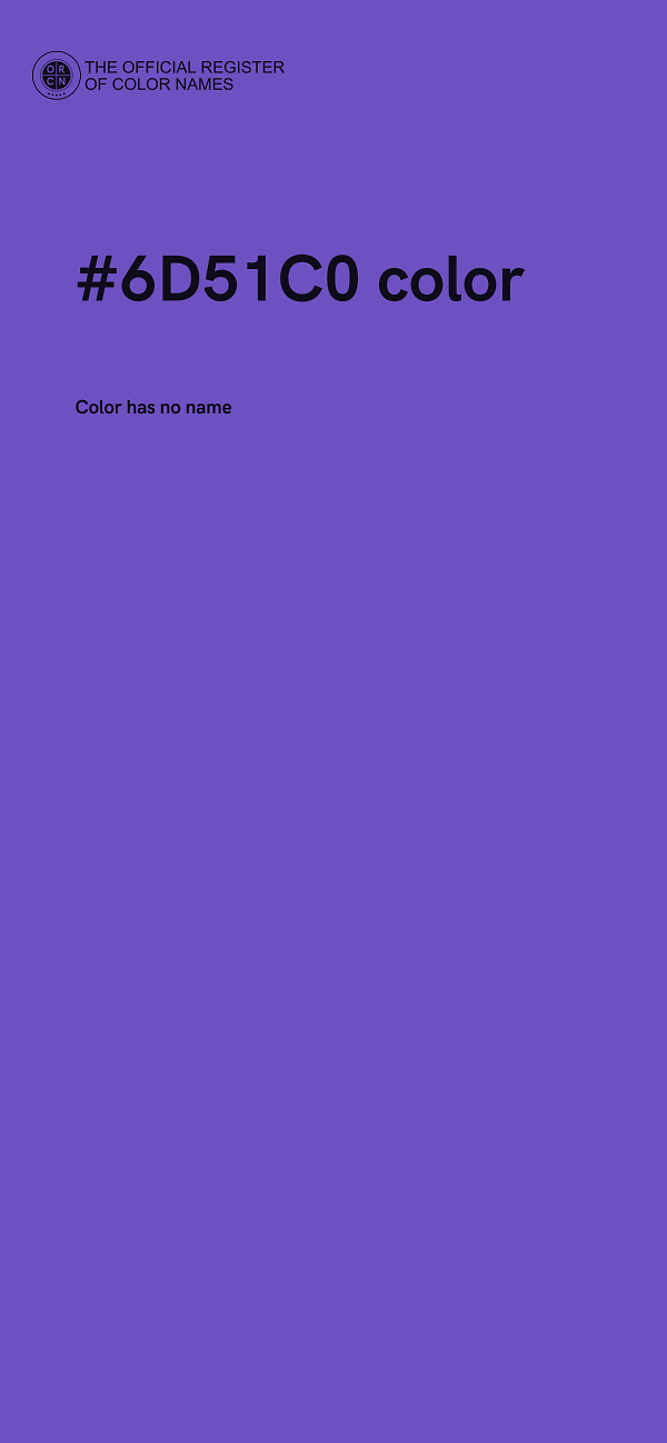 #6D51C0 color image