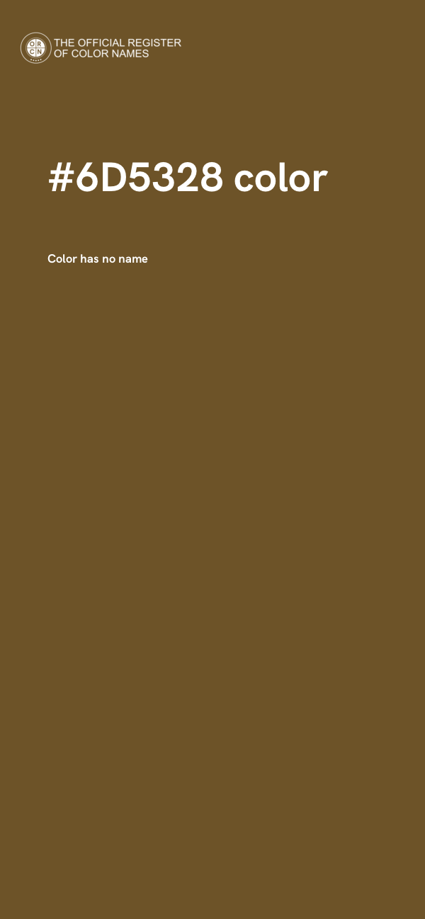 #6D5328 color image
