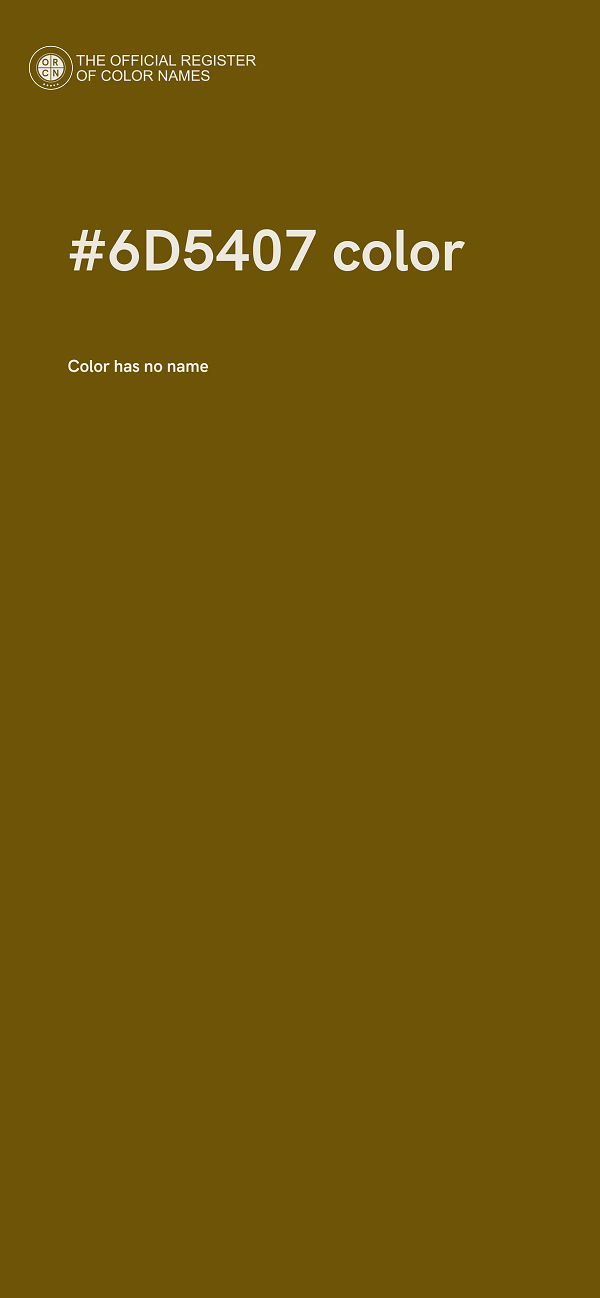 #6D5407 color image