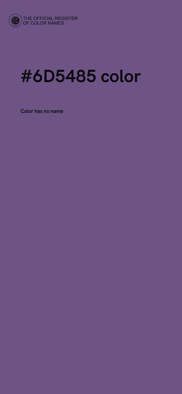 #6D5485 color image