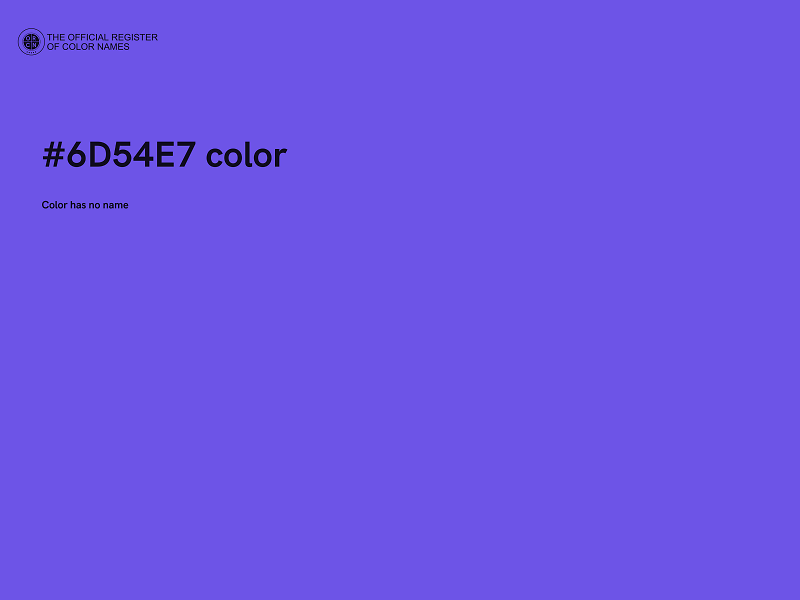 #6D54E7 color image