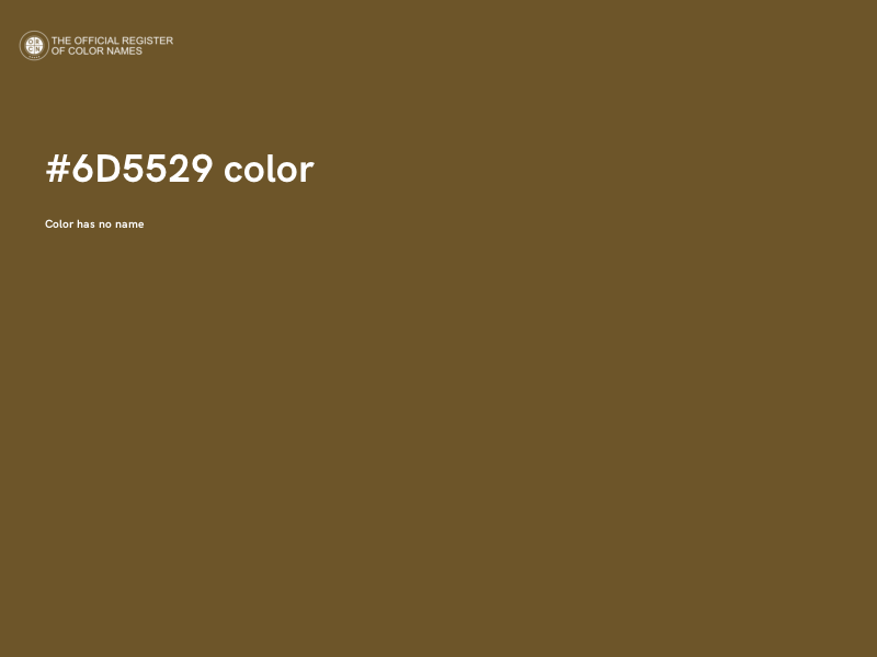 #6D5529 color image