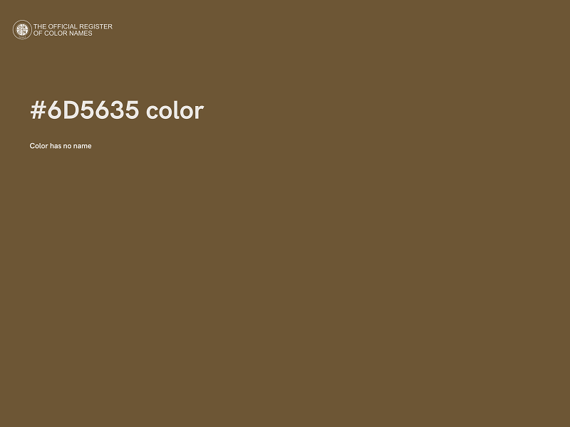 #6D5635 color image