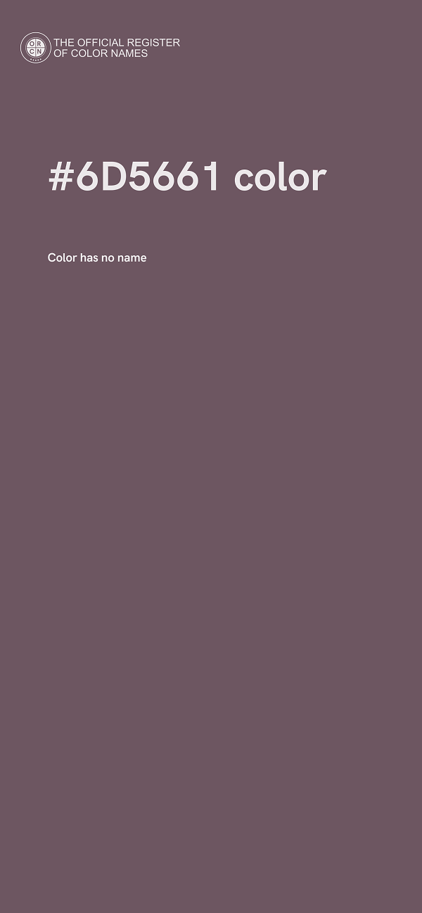 #6D5661 color image