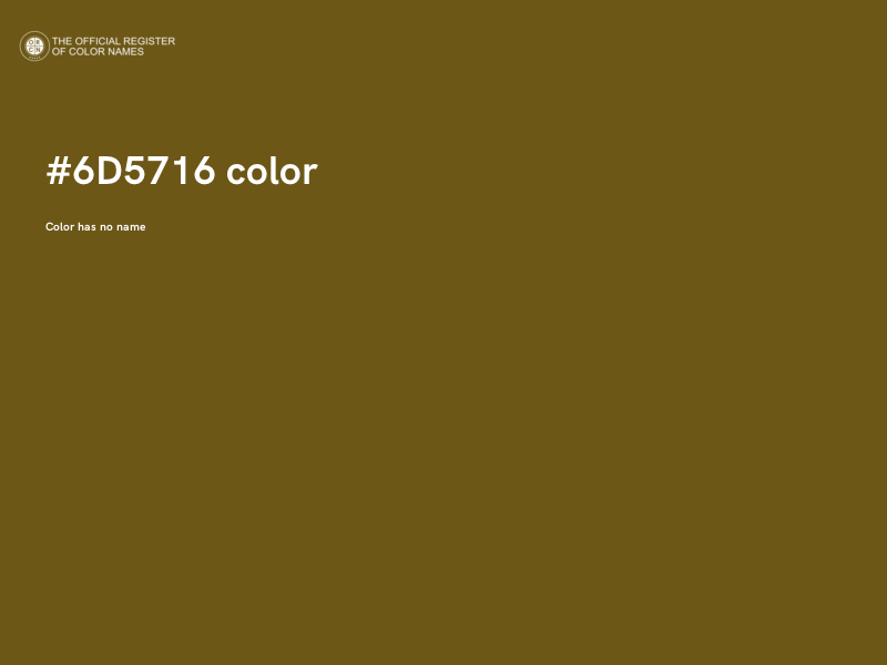 #6D5716 color image