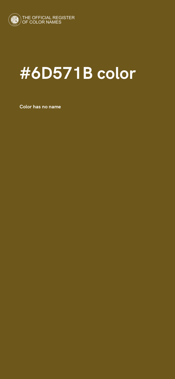 #6D571B color image