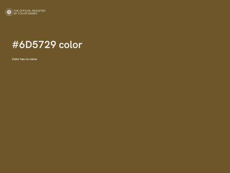 #6D5729 color image