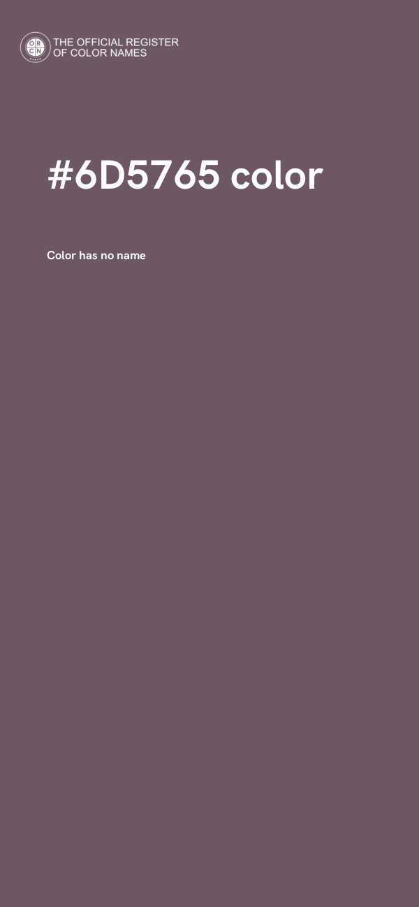 #6D5765 color image
