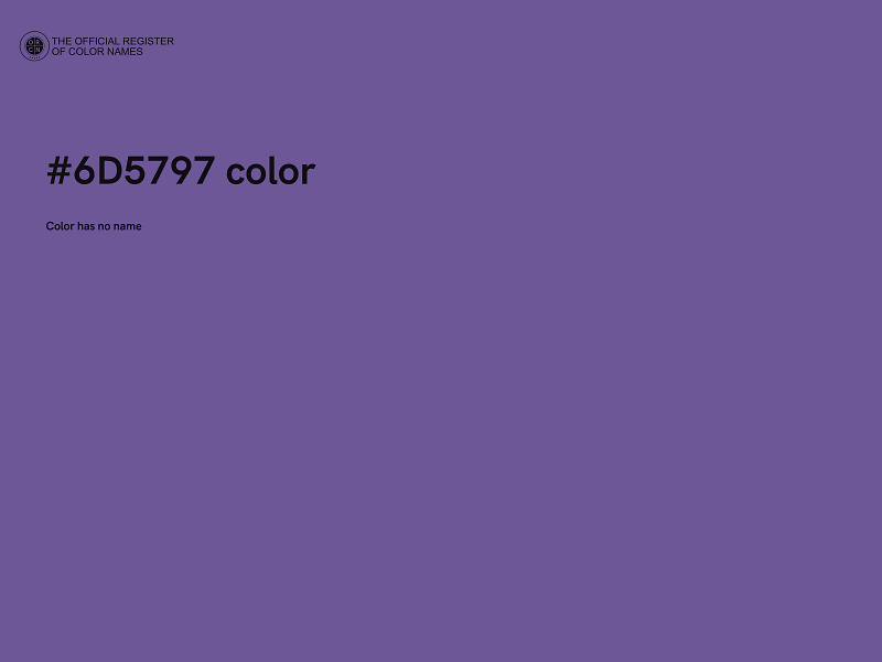 #6D5797 color image