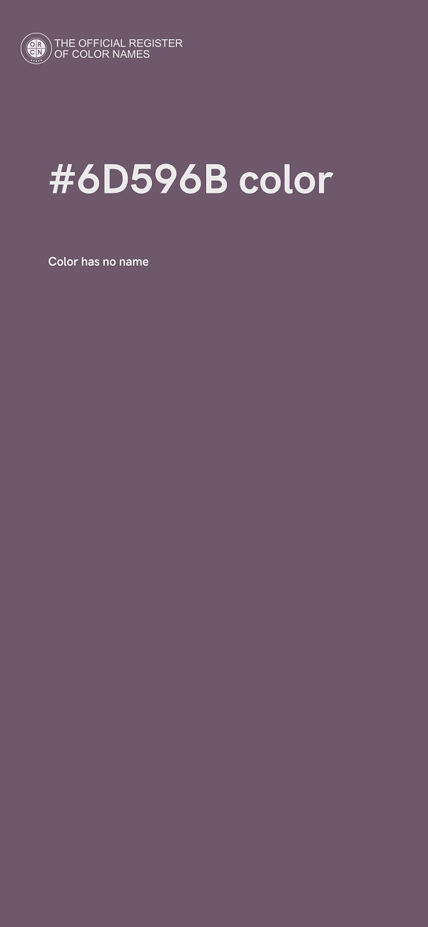 #6D596B color image